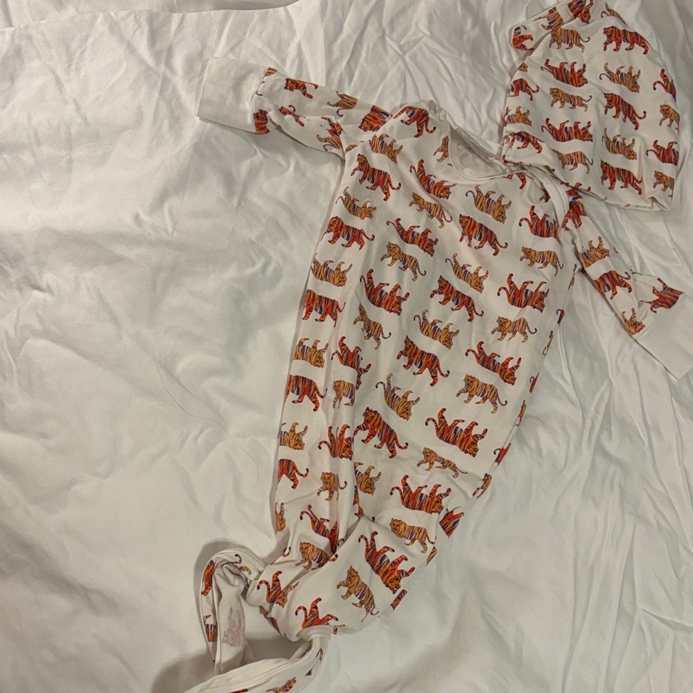 Splendid Kids Tiger Print Hooded Footie